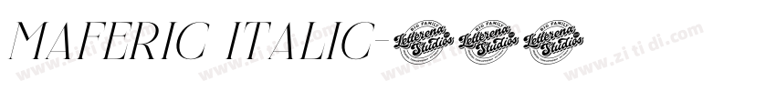 Maferic Italic字体转换